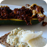 Zucchinischiffchen & Zucchinicreme