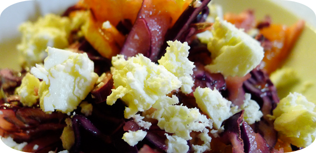 Rotkohlsalat mit Feta
