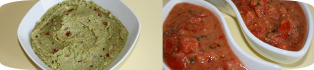 Guacamole und Salsa Sauce