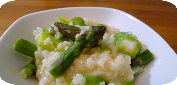 Risotto mit grünem Spargel