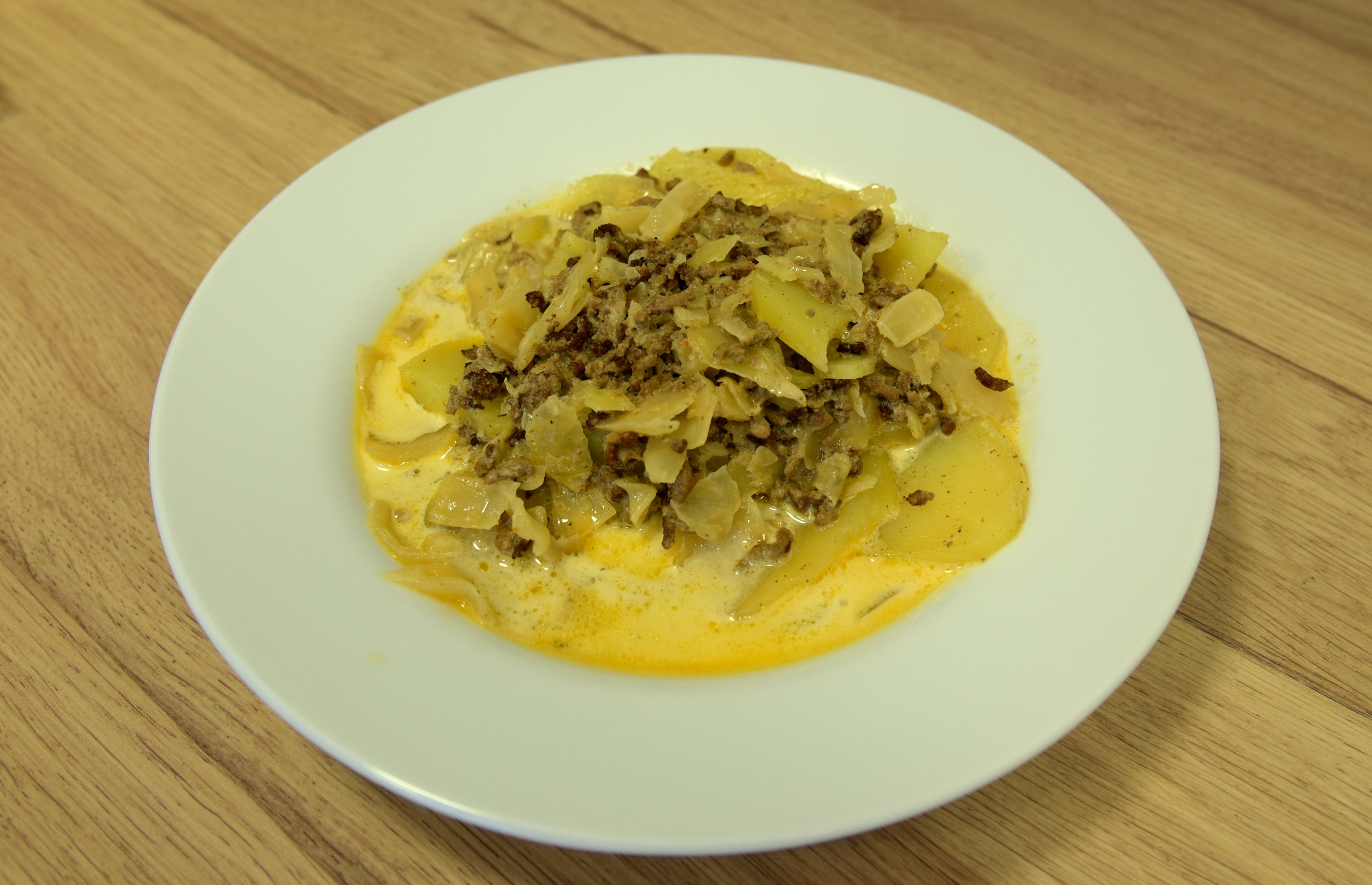 Weißkohl-Hackfleisch-Pfanne