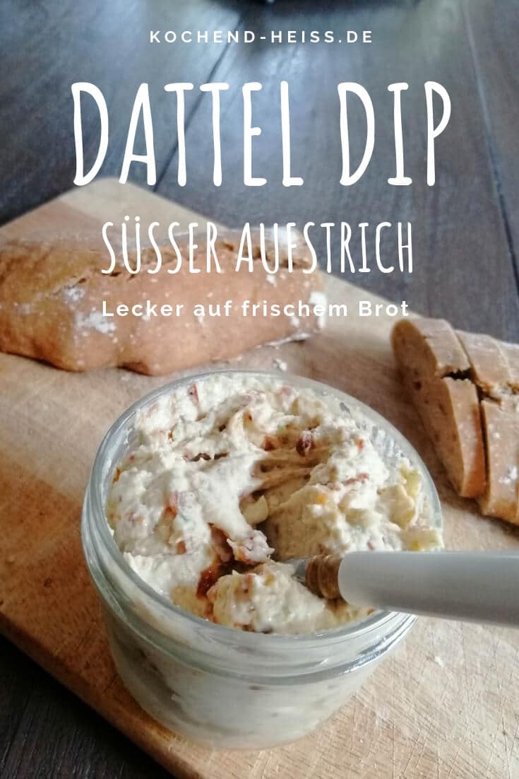 Dip mit Datteln und Frischkäse