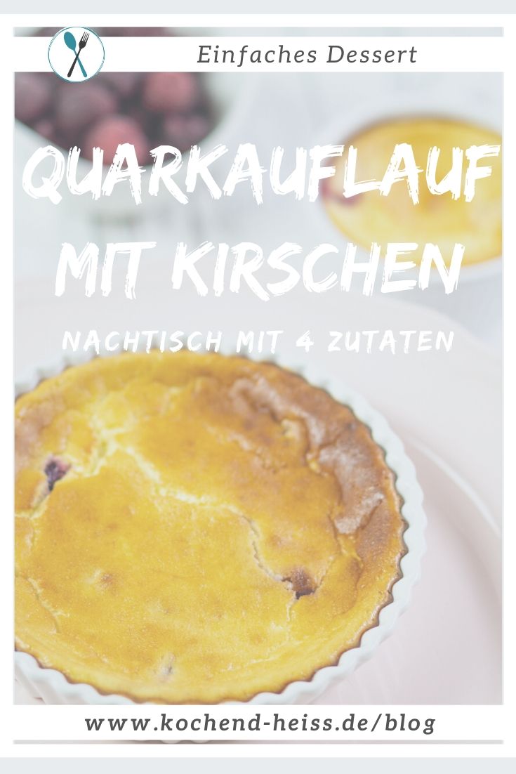 Quarkauflauf mit Kirschen - einfaches Dessert