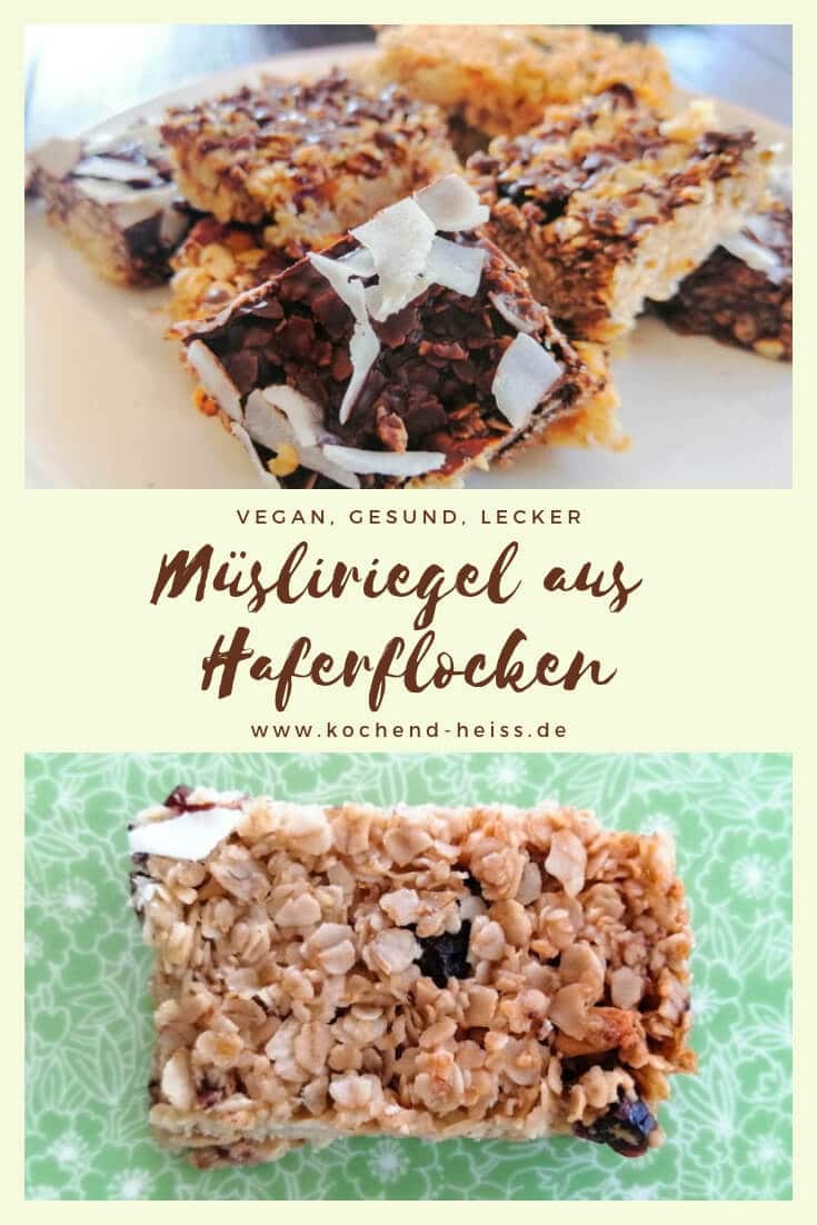 Müsliriegel mit Haferflocken