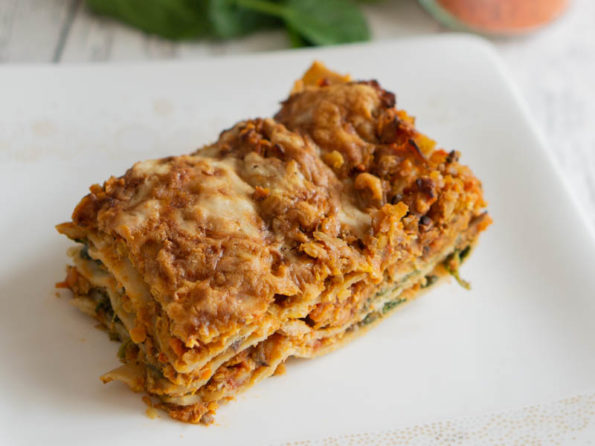 Vegetarische Lasagne - Rezept mit Linsen und Gemüse