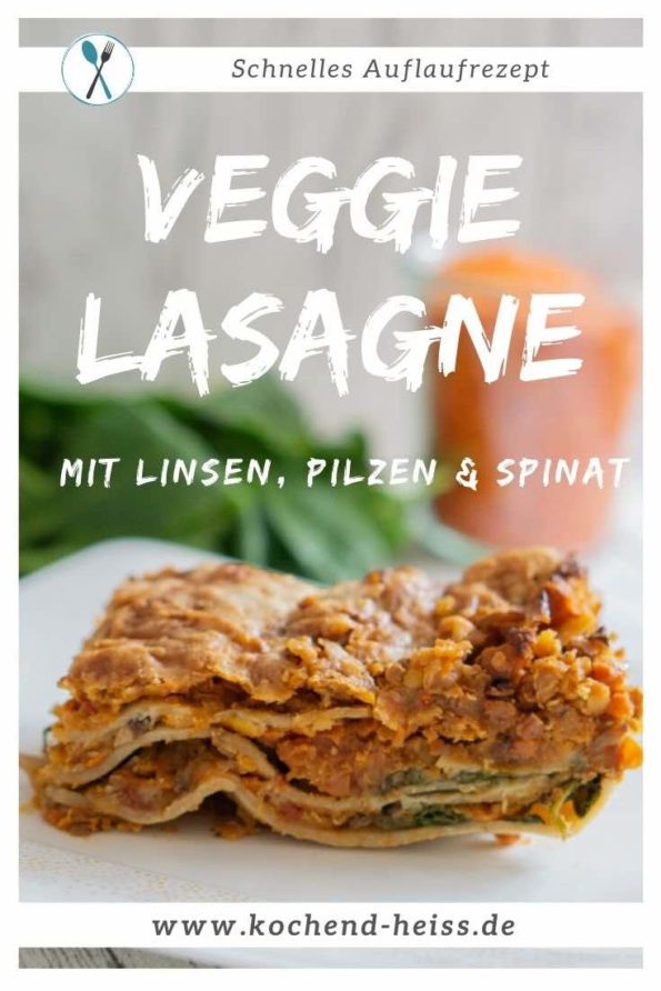 Vegetarische Lasagne - Rezept mit Linsen