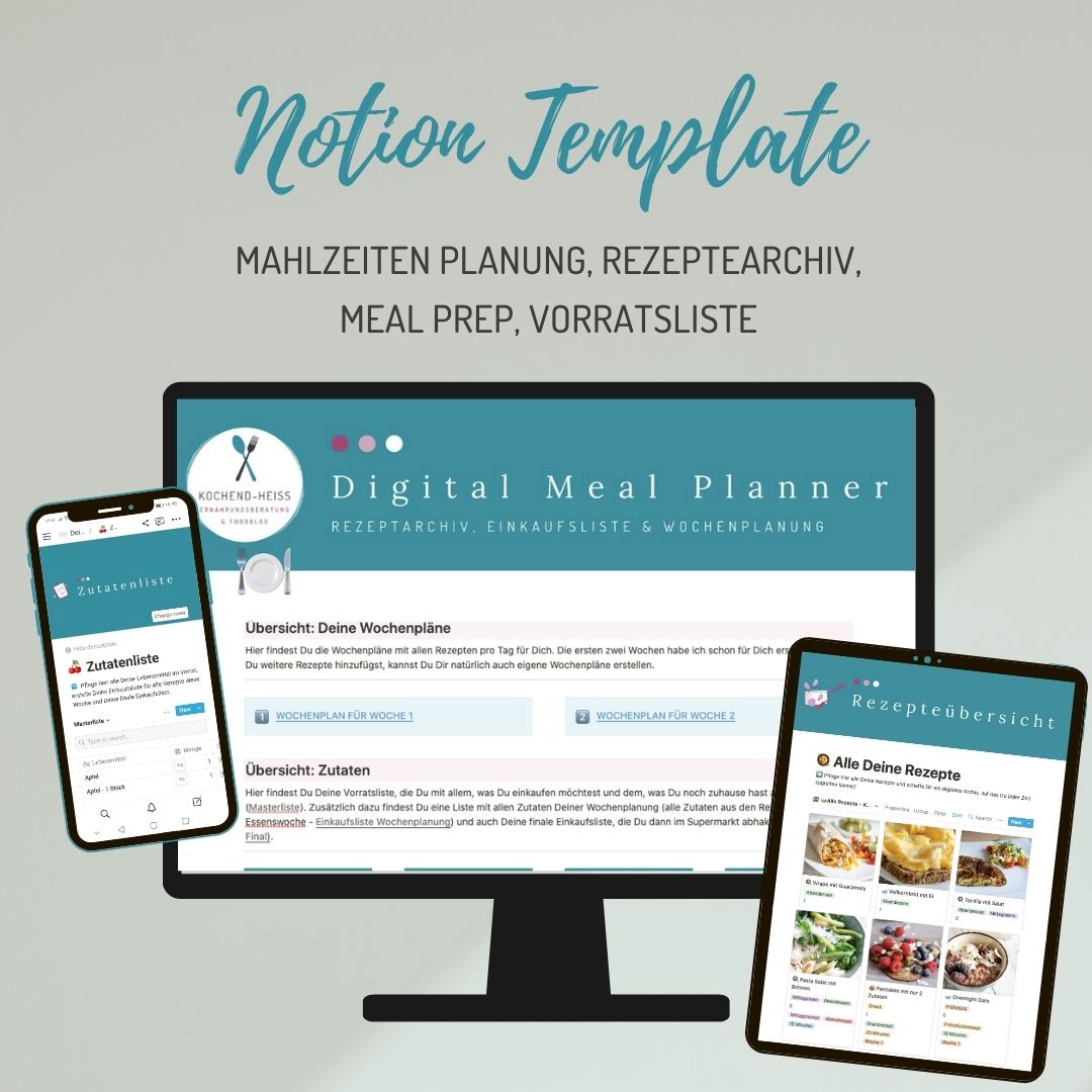 Notion Template Digital Meal Planner
